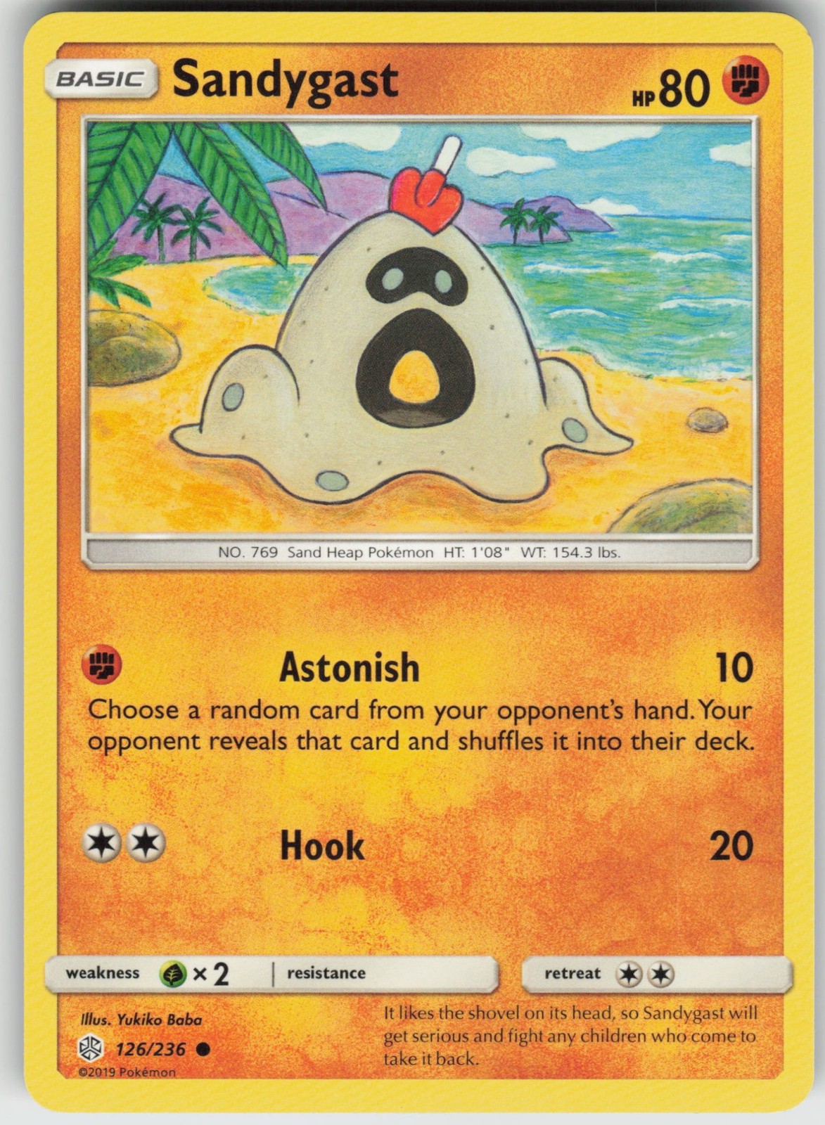 Sandygast 126/236 SM - Cosmic Eclipse Pokemon Near Mint NM