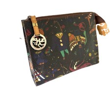 Piero Guidi Vintage Italie Pochette Cuir bag borsa Sac Imprimé