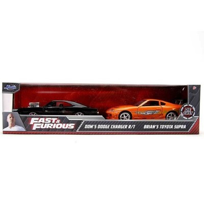 Jada Dom's Dodge Charger & Brian's Toyota Supra Set of 2 Pcs 1/32