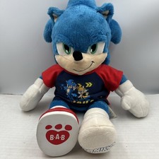 Retired Build A Bear Sonic The Hedgehog 2 Plush Stuffed 18" With Sound Phrases