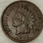 1909 Indian Head Cent Penny 1C - VF - #14657