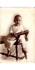 Newark NJ RPPC Postcard 1910s Toddler Portrait Walter Studio Essex County
