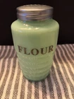 Jadeite Flour Ribbed Shaker
