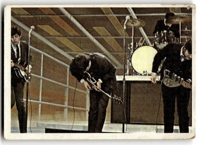 1964 Topps Beatles Color #36 Paul, John, George, Ringo - Paul Speaking