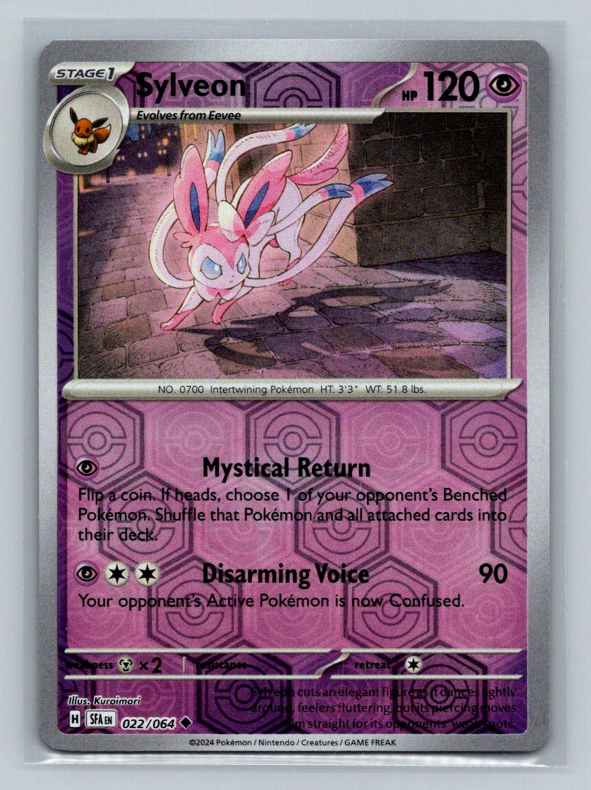Pokemon Sylveon SV: Shrouded Fable 022/064 Light Play LP Reverse Holo