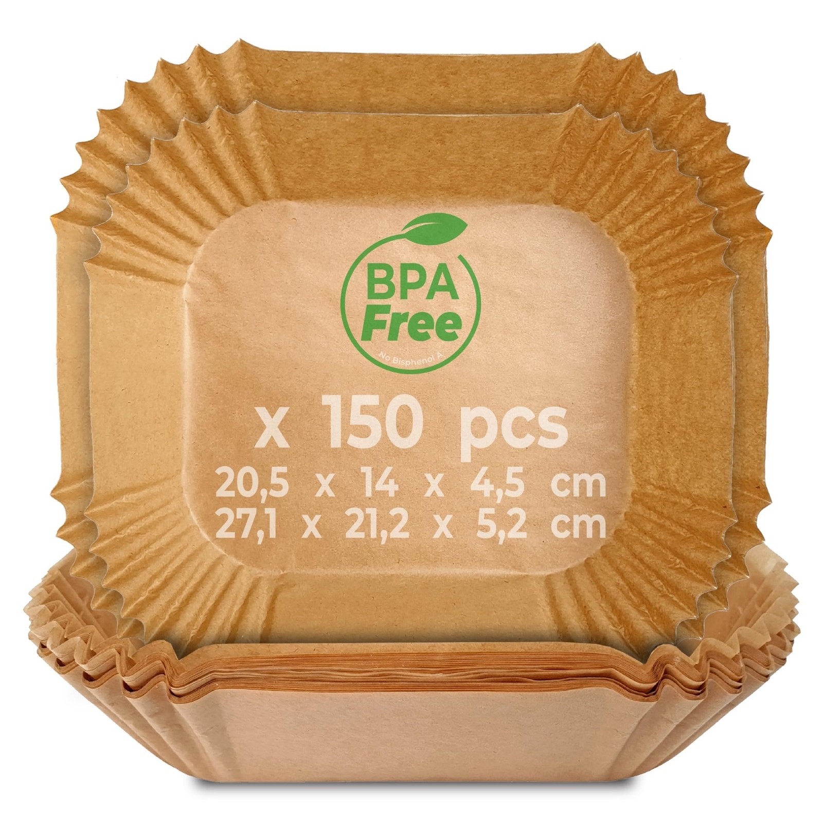 KITCHEN GURU Carta da forno Air Fryer, 150 stampi rettangolari, 100 x L, (E7p)