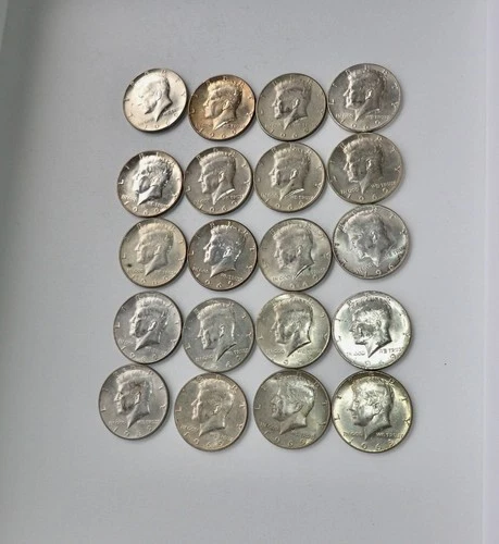 1969 KENNEDY 40% SILVER HALF DOLLAR ROLL OF 20... NICE!