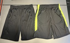 Tek Gear Dry Tek Boys Black 9.5 Basketball Shorts Lot of 2 - Size Large 14/16