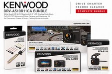 Kenwood DRV-A510R Dashcam Bundle - Front & Rear Wide Quad HD WiFi/Bluetooth
