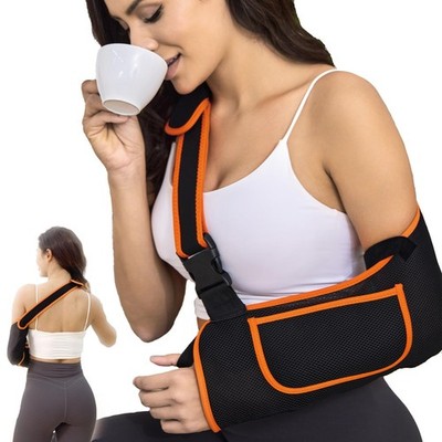Arm Sling For Women Men Enhanced Size Adjustable Support Elbow Wrist Buckle M