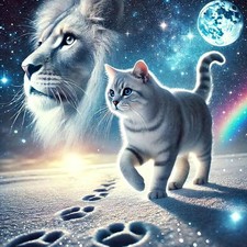Cat Diamond Art Kits for Adults - 5D Diamond Painting Kit for Beginners - DIY Fu