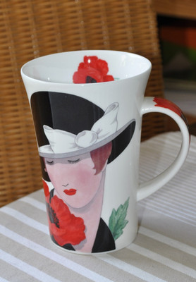 art deco roy kirkham tasse mohnblume 2002,gross