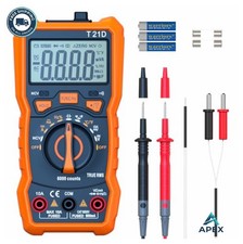 Auto-Ranging Digital Multimeter 6000 Counts TRMS AC DC Volt Amp NCV Capacitance