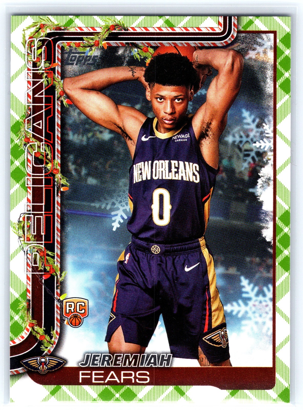 2025-26 Topps Holiday #H167 Jeremiah Fears Plaid