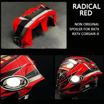 For ARAI Corsair-x RADICAL Red RX-7X RX-7V Non original Rear Trim Helmet Spoiler