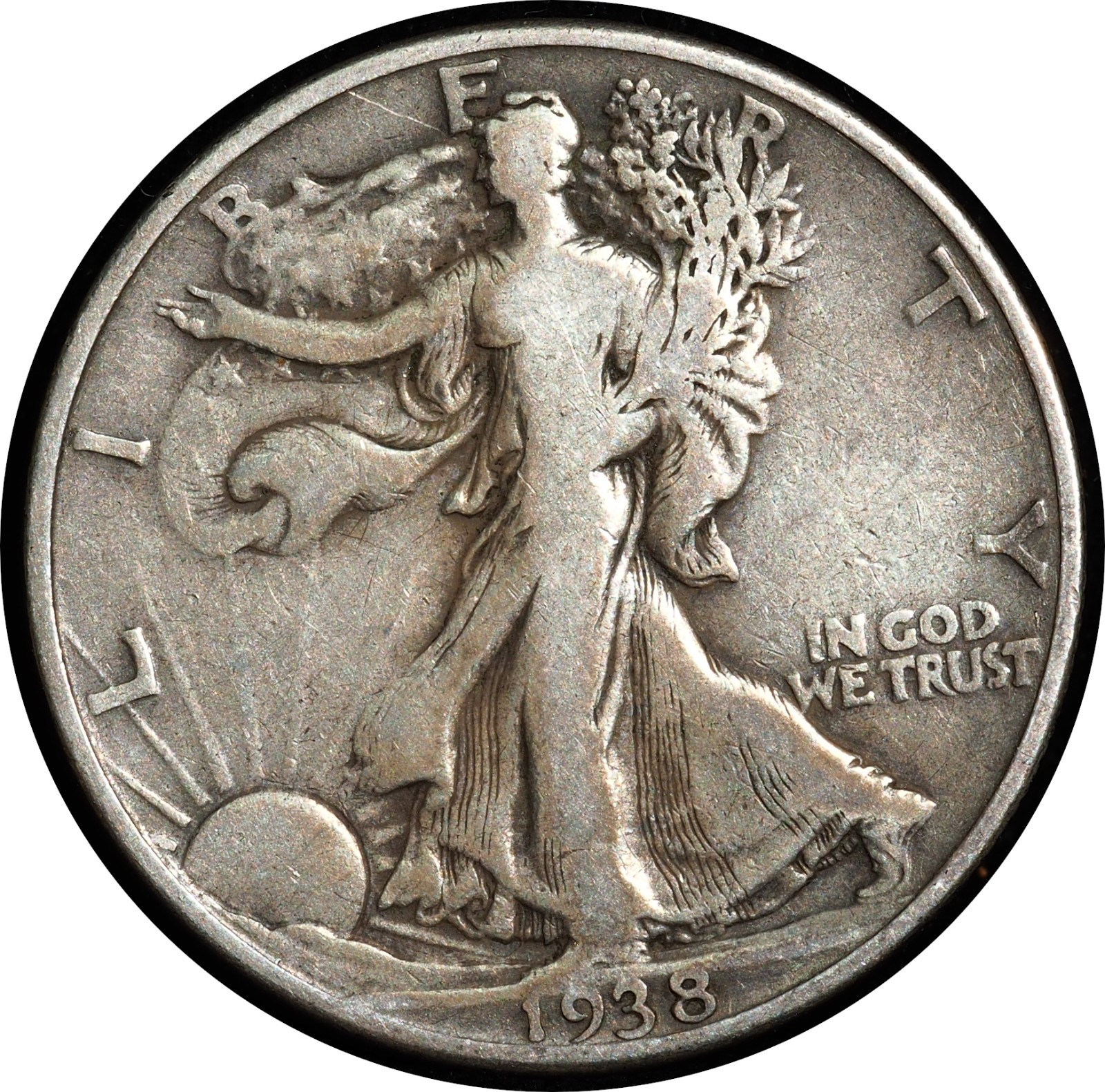 1938-D Walking Liberty Half Dollar Very Fine