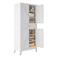 Metal Storage Cabinet with Drawers Tall Cabinets with Doors and Shelves
