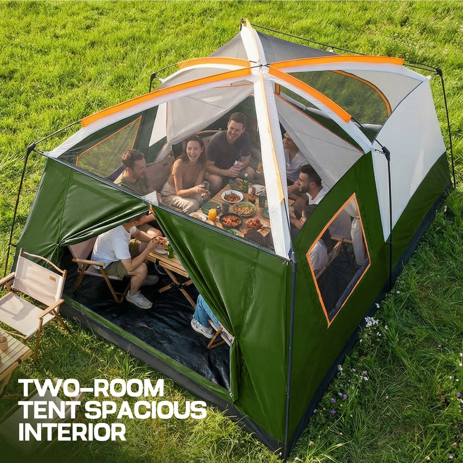 10 Person Camping Tent, Spacious Family Tents for Camping Ideal for Camping