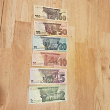 Zimbabwe Uncirculated Bond 6 Note Set. Pick 101-106.  2-100 Dollars.
