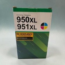 Sheengo 950XL 951XL Ink Cartridges 4 Pack High Yield Color Set Expiry 2028