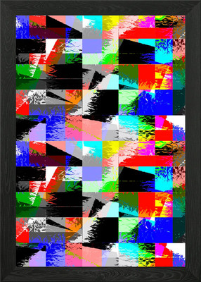 Color Splash Geometrische Kunst Gerahmtes Wandbild Poster Leinwanddruck Bild
