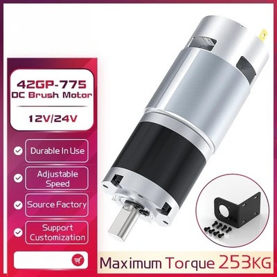 775 12-24V Ultra-Hochdrehmoment Planetenmotor 42mm reversibel Langsamläufer