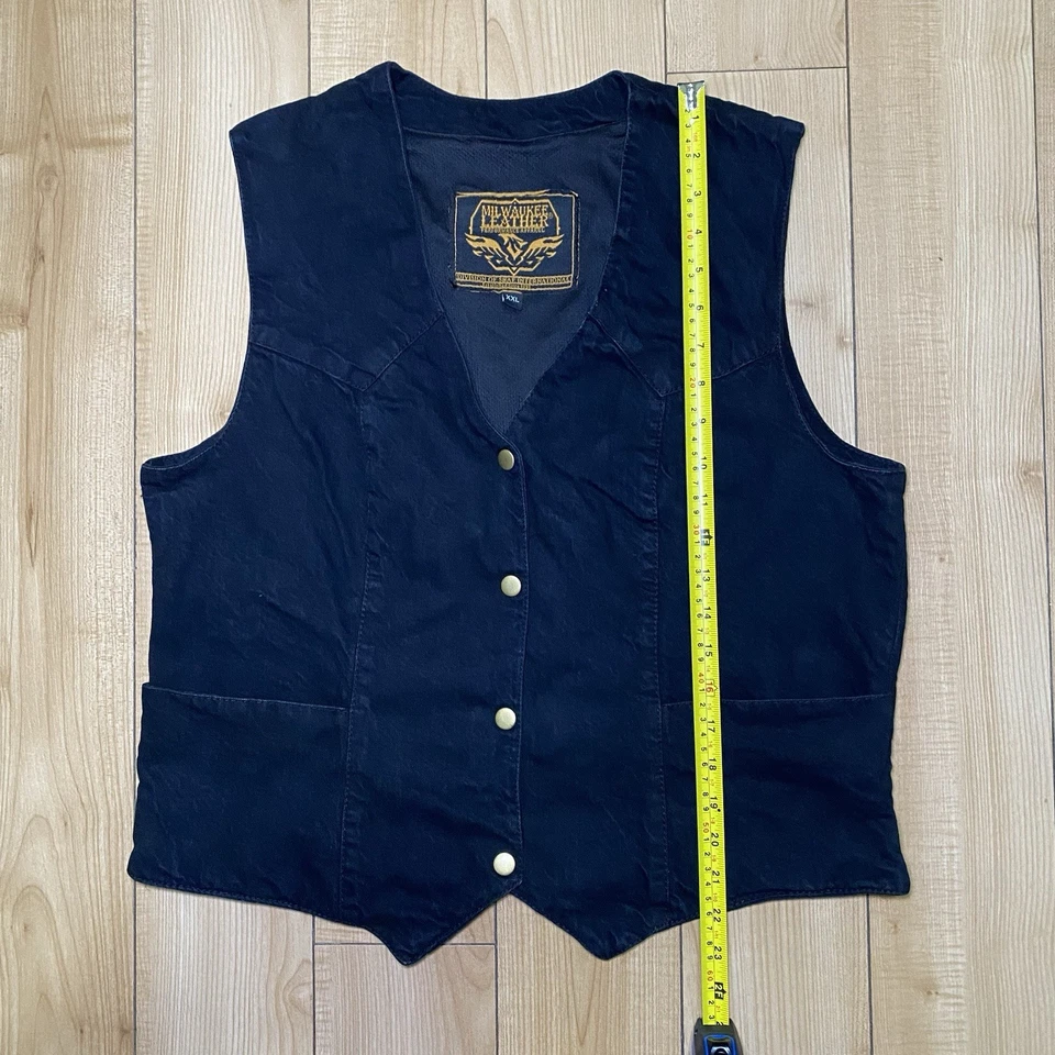 Chaleco Milwaukee Performance Bikers Negro Denim Cierre a Presión XXL Foto 3 de 4