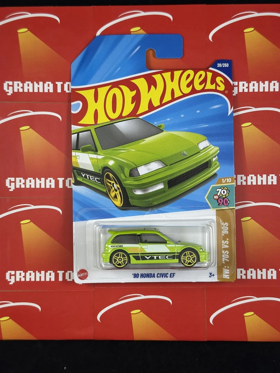 90 Honda Civic EF #28 Green 70s vs 90s 1/10 2025 Hot Wheels