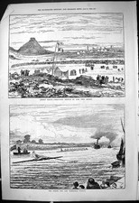 Antique Old Print 1878 Jersey Horse Races Rowing Finish Line Wingfield Sculls