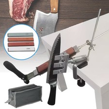 Knife Sharpener Fix Angle Kitchen Sharpening System kit Tools with 4 Whetstones