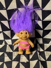 Troll Doll Vintage Purple Hair - Pink Swim Suit