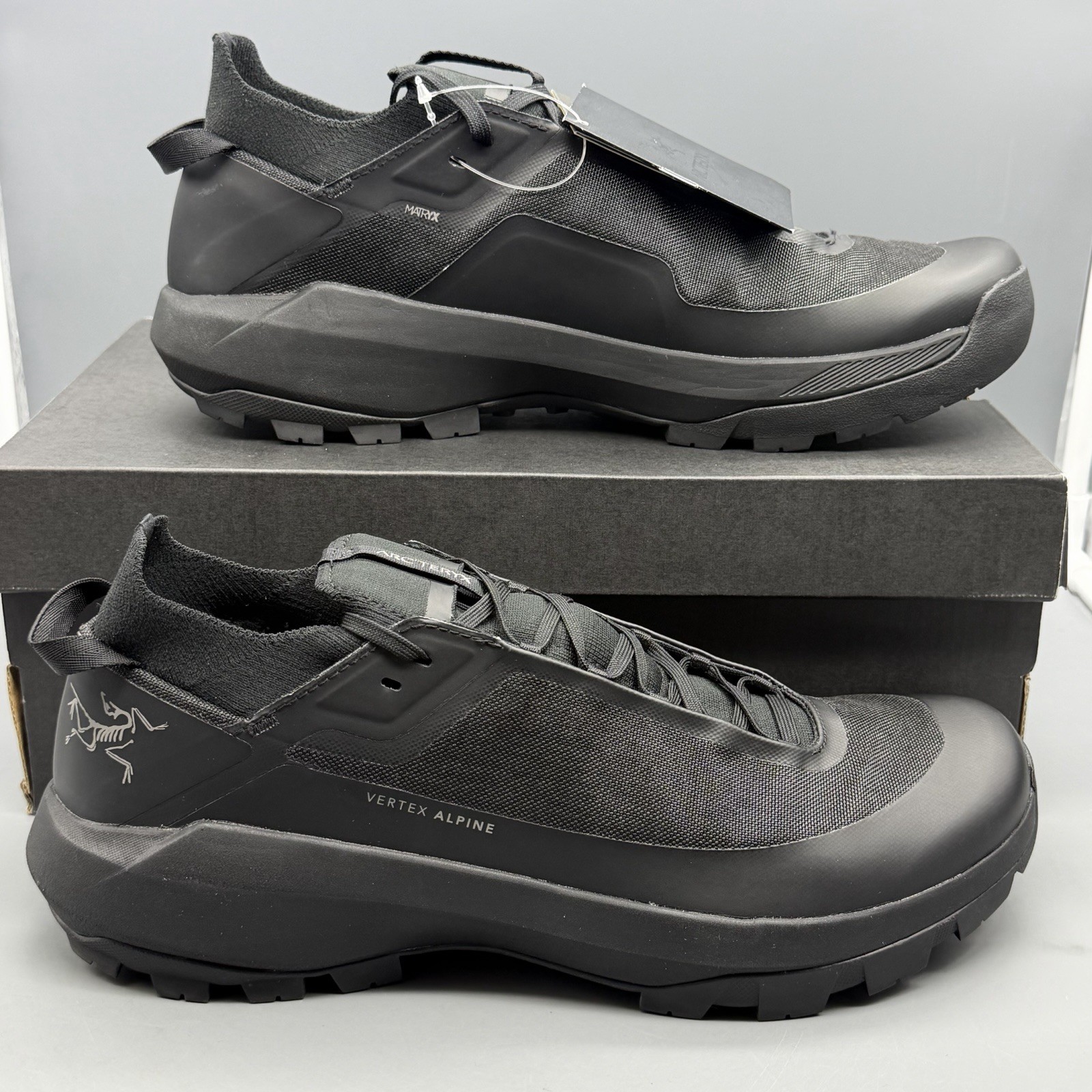 Arc'teryx Vertex Alpine Men's 10.5 Triple Black Trail Running Outdoor Shoes NWB! thumbnail 3