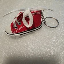 Canvas Sneaker Shoe Novelty Keychain Red Bag Charm New
