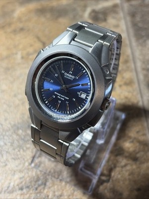 Casio Men's Quartz Watch Blue Dial MTP 3050 Untested As-Is 8 