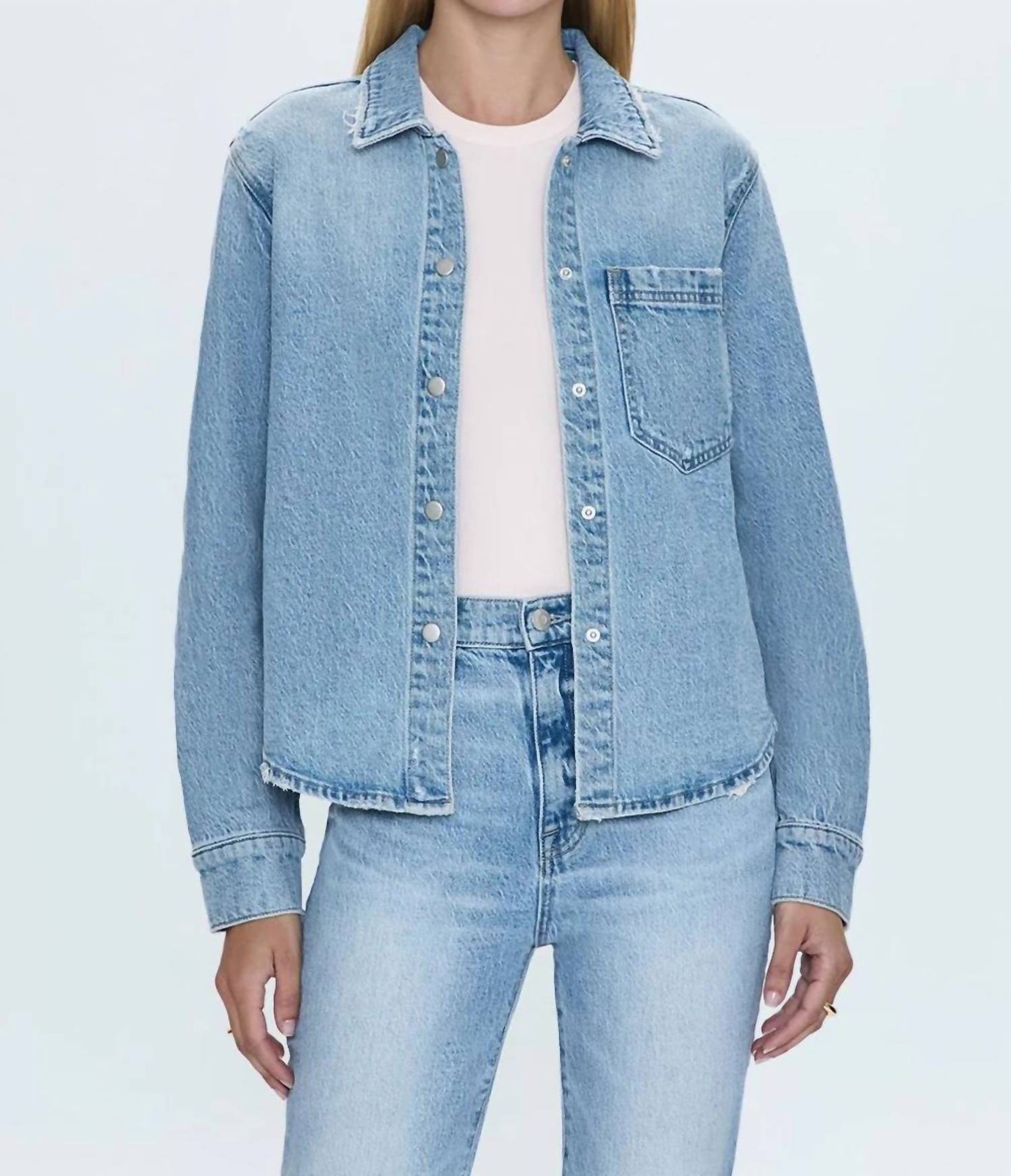 Pistola Jules Fitted Denim Shirt Size S