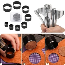 Leather Half-Round Craft Tools Set Hole Punch Cutter Punch for Strap Belt Bag