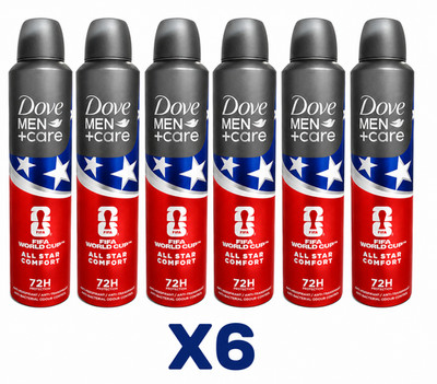 X6 DOVE MEN+CARE FIFA WORLD CUP ALL STAR COMFORT DEODORANT SPRAY 250ML 72H