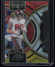 #155 2023 Panini Select Payne Durham Red and Yellow Prizms Die Cuts Buccaneers