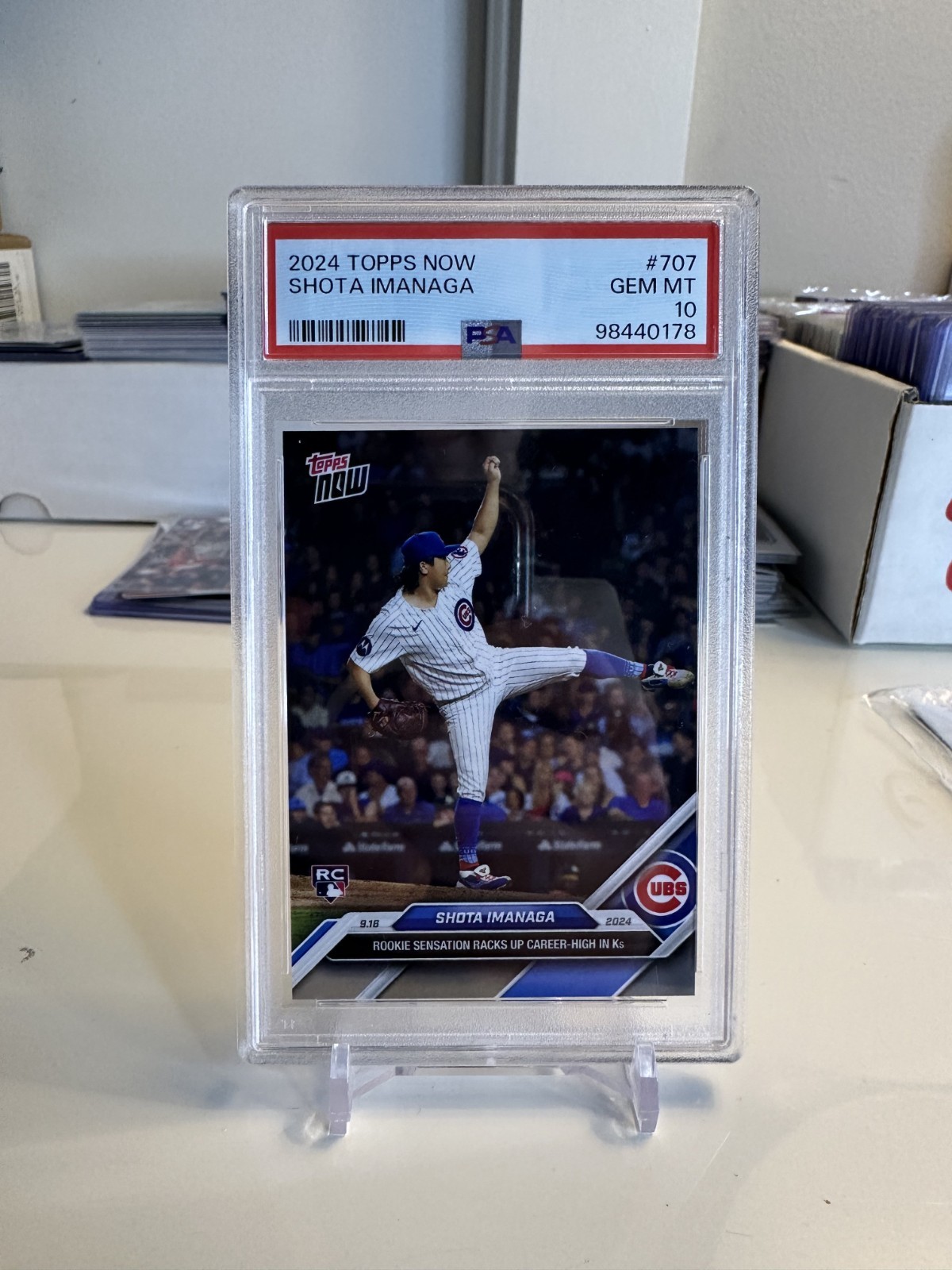 2024 TOPPS NOW #707 SHOTA IMANAGA PSA 10
