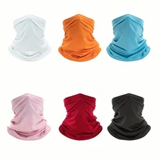 6pc UV Protection Cooling Neck Gaiter Face Mask Scarf Sunscreen Bandana Headband