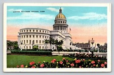 Havana Cuba Capitol Building Postcard Roberts & Co. Gold Dome Landmark