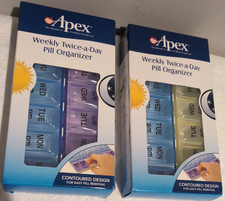  2 Weekly Twice-A-Day Pill Organizer, 1 Pill Organizer- C2