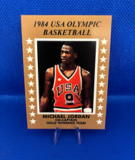 1984 Michael Jordan USA Olympic Basketball Gold Card Rookie Year. rookie card picture
