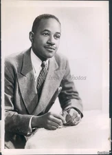 1947 Alden Bland Formal Wear Suit And Tie Portrait 5X7 Historic Vintage Photo