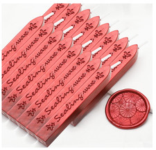12 Pcs Sealing Wax Sticks with Wicks, Antique Wine Red Wax Seal Sticks New