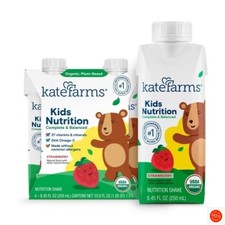 Kate Farms Kids' Nutrition Strawberry Shake - 8.45oz/4pk
