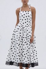 AKIRA DOLLY POLKA DOT MIDI DRESS ~Size M
