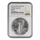 2024 (W) American Silver Eagle NGC MS-70 Struck at West Point Mint