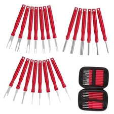 Upgraded Terminal Removal Tool Kit, 21Pcs Electrical Pin Removal 21 Pcs Red