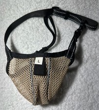 Mesh Adjustable dog muzzle Taupe Black Size Large - NEW